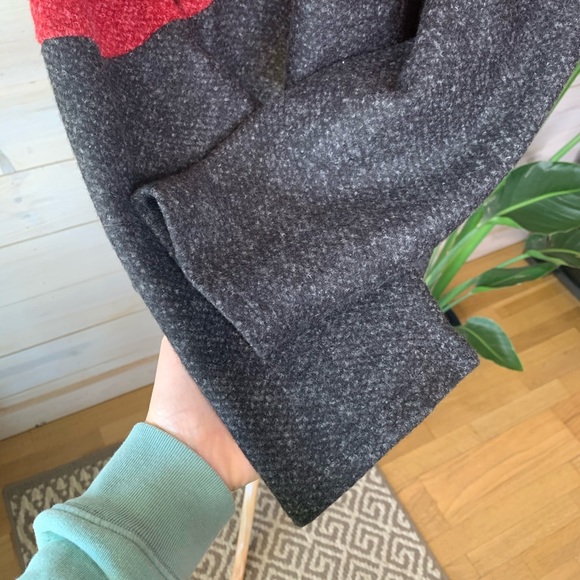 Tan Red Charcoal Colorblock Long Sleeve Sweater - Picture 8 of 8